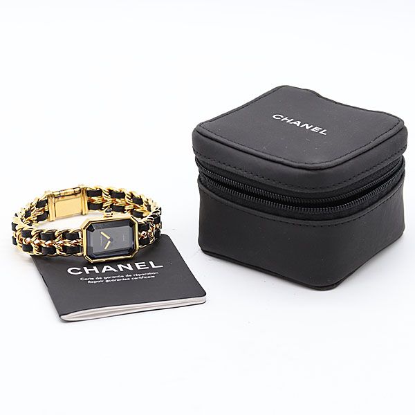  保 稼働 シャネル プルミエールXL QZ ブラック文字盤 H 0001 XLレディース腕時計 0651310 12 ANT ABC 17569 腕時計(クォーツ) 腕時計(アナログ)