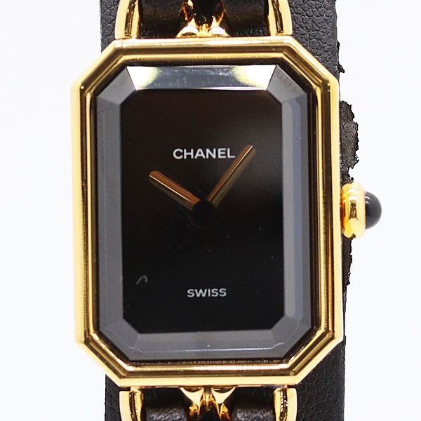 保 稼働 シャネル プルミエールXL QZ ブラック文字盤 H 0001 XLレディース腕時計 0651310 12 ANT ABC 17569