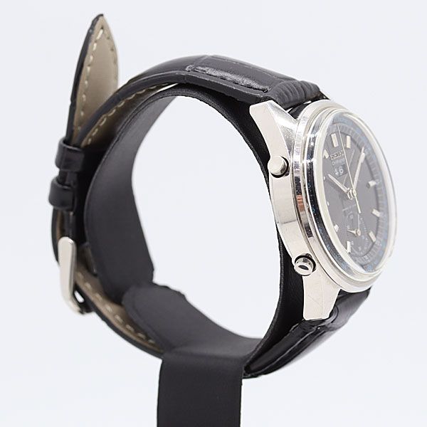 級 稼働 セイコー カウンタークロノグラフ 1964年 手巻 ブラック文字盤 5718-8000 T メンズ腕時計 2000000 12 NBG ABC 17568