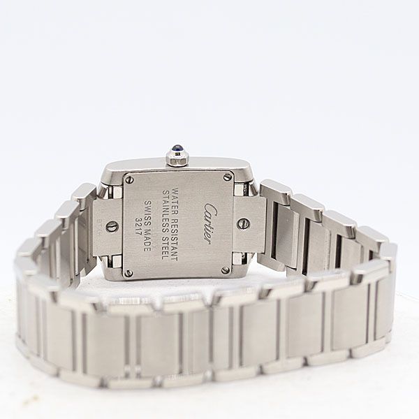  級 冊子 稼動 カルティエ タンクフランセーズ QZ シルバー文字盤 レディース腕時計 8518620 12 GTT ABC 17575 腕時計(クォーツ) 腕時計(アナログ)