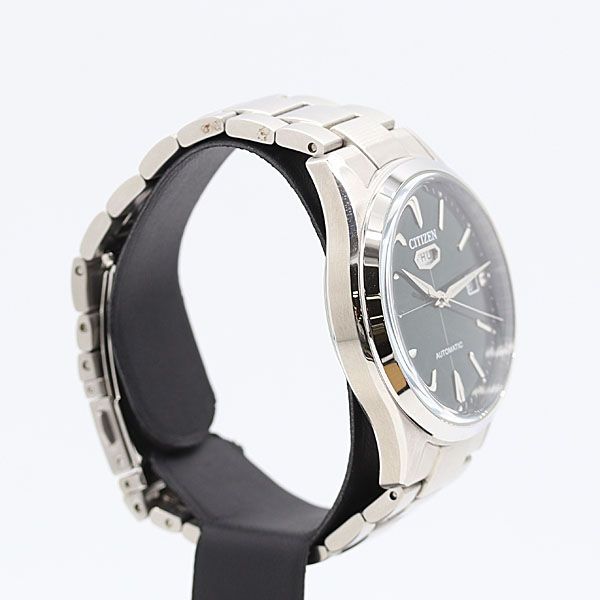 級 保 稼動 シチズン 8200-S 129001 AT 自動 ブラック メンズ 2685100 12 TLT