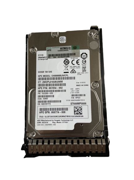1年保証 再生品 HP 870794-001 600 GB 12 G SAS 15 K Hard Drive 870757-B 21