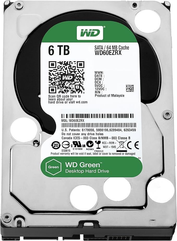 1年保証 再生品 Western Digital Green 6 TB SATA GB S 64 MB 7200 RPM 3 5