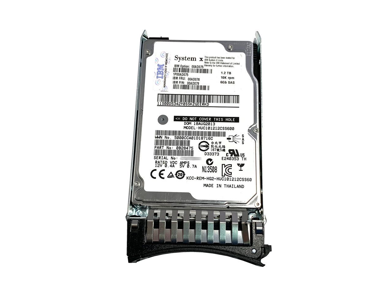 1年保証 再生品 00 AD 076 IBM LENOVO 1 2 TB 10 K 6 Gbps SAS 5 Hard Disk Drive 075 079
