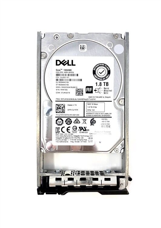 1年保証 再生品 RVDCJ Dell 0 1 8 TB 10 K SAS 2 5 12 Gb s 512 e HDD Hard Drive
