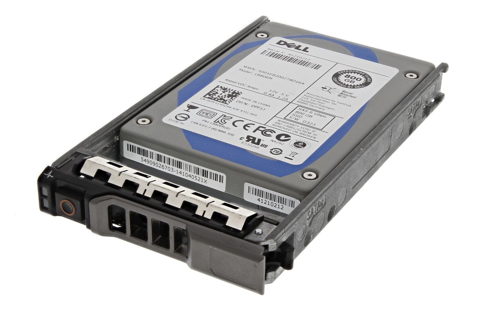 1年保証 再生品 SanDisk Dell Enterprise 800 GB 2.5 6 s SAS SSD LB 806 M 0 DPF 1 J