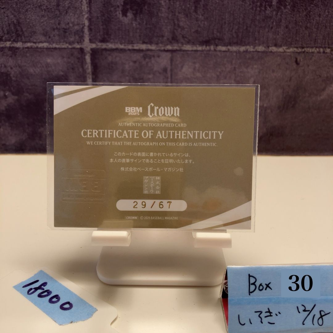 2025 BBM Premium Crown 古賀紗理那 29 67 直筆サインカード NECレッドロケッツ バレーボール カード