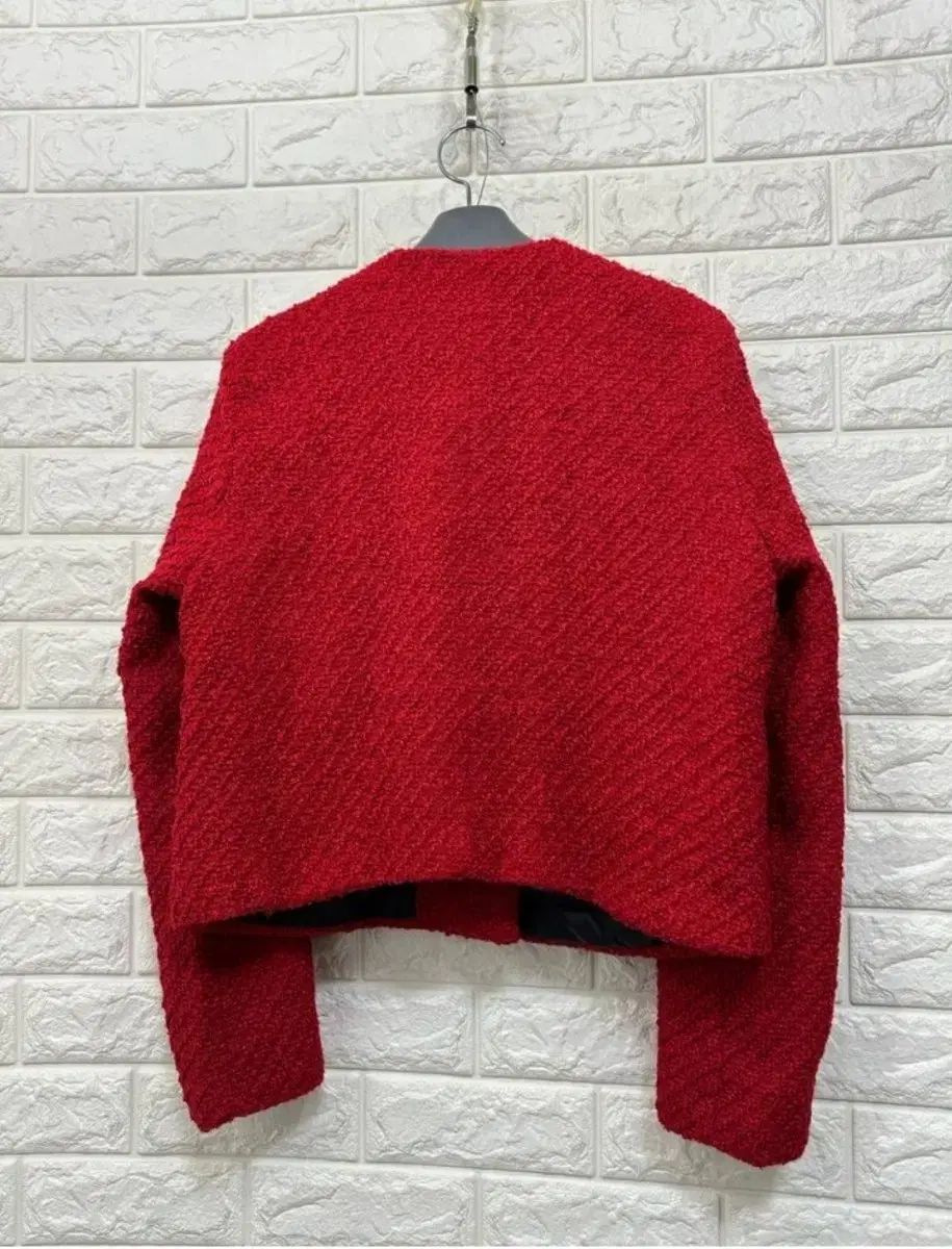  ZARA ザラ レッド ツイードジャケット Lサイズ テーラードジャケット ジャケット アウター