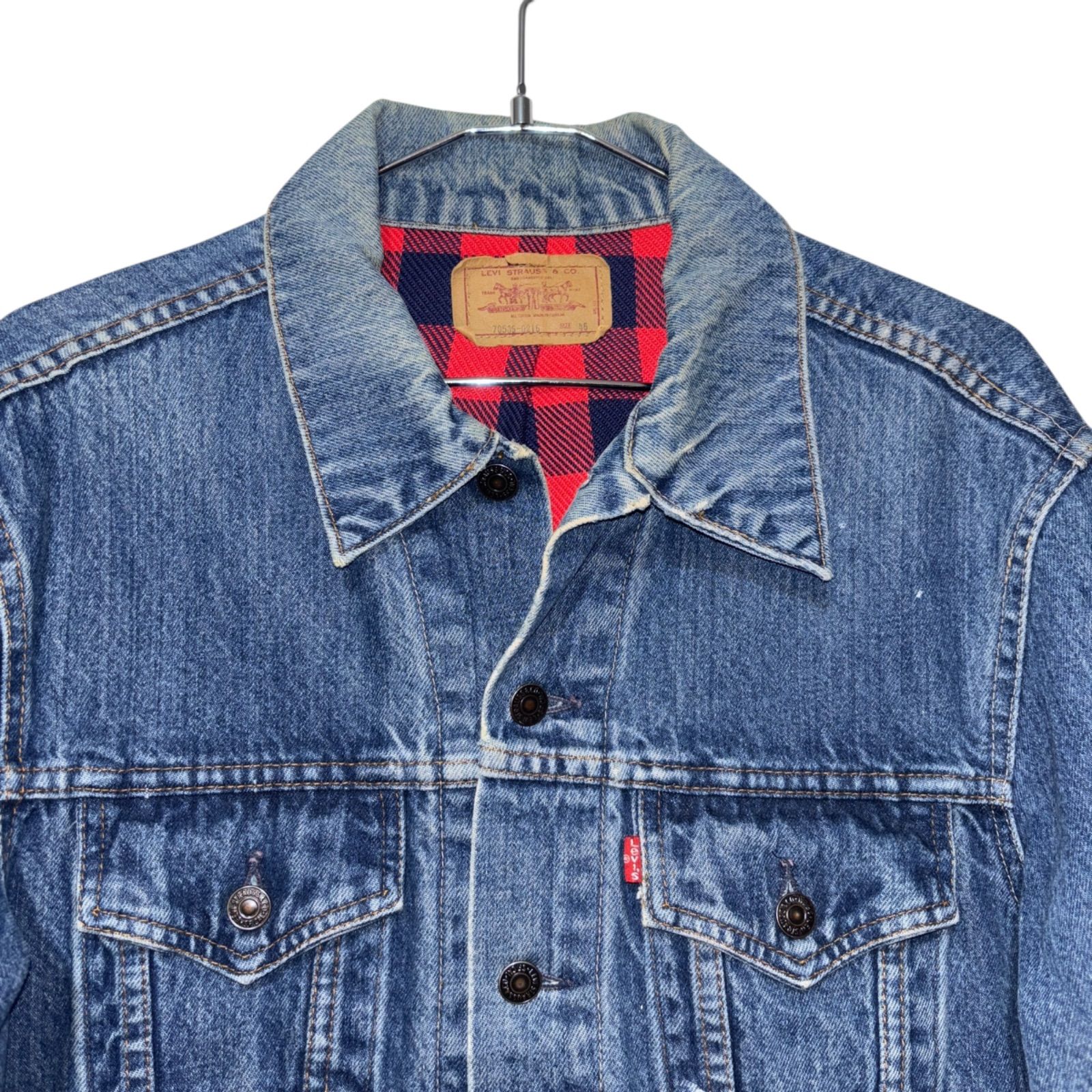 RARE 80s 90s Levis 70506-0216 DENIM TRUCKER JKT 46 CANADA製 