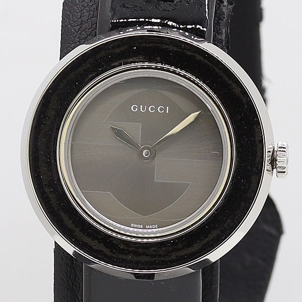 保 稼働 グッチ QZ 129.5 ブラック文字盤 レディース 腕時計 1397000 12 APT MST