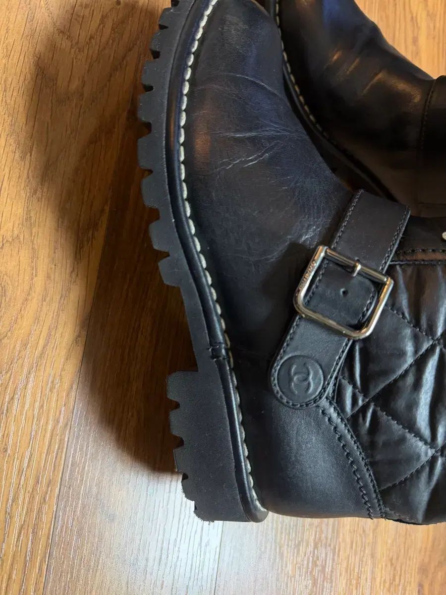  シャネル ブラック キルティング ロング ブーツ 37 1 2 その他 ブーツ