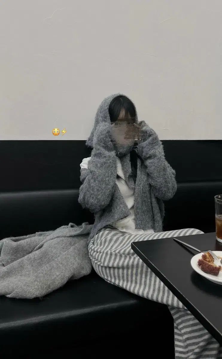 AUBE 오브 カーディガン パンツ インナーTシャツ セット