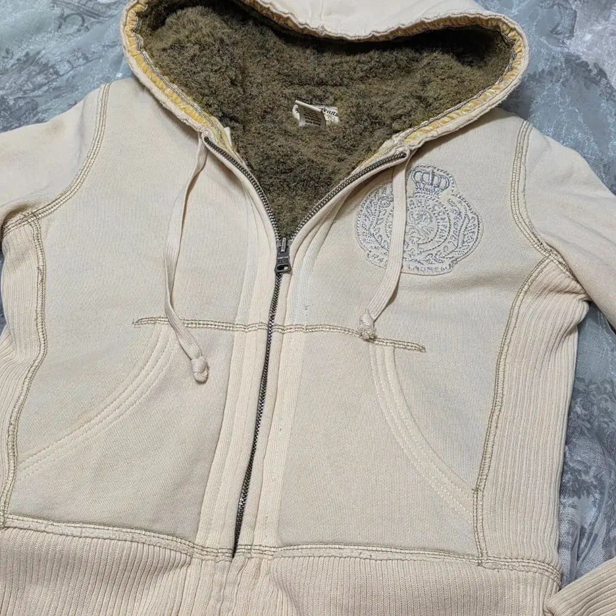 ヴィンテージ Abercrombie アバクロンビー ウルフ죠깔 ポロジーン フード ジップアップ y 2 k 姉ギャル d i a깔