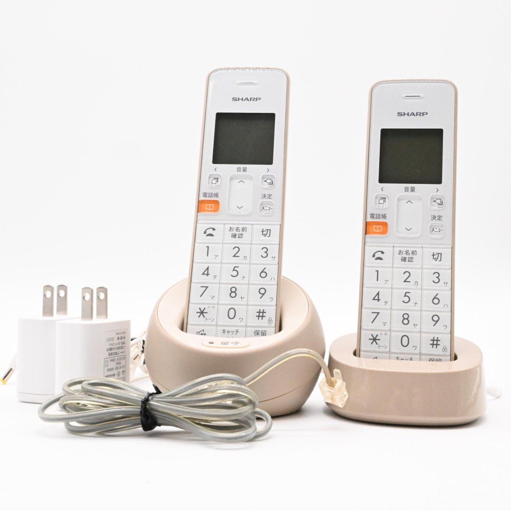 シャープ 電話機 コードレス 子機2台タイプ 迷惑電話機拒否機能 ベージュ系 JD-S 08 CW-C