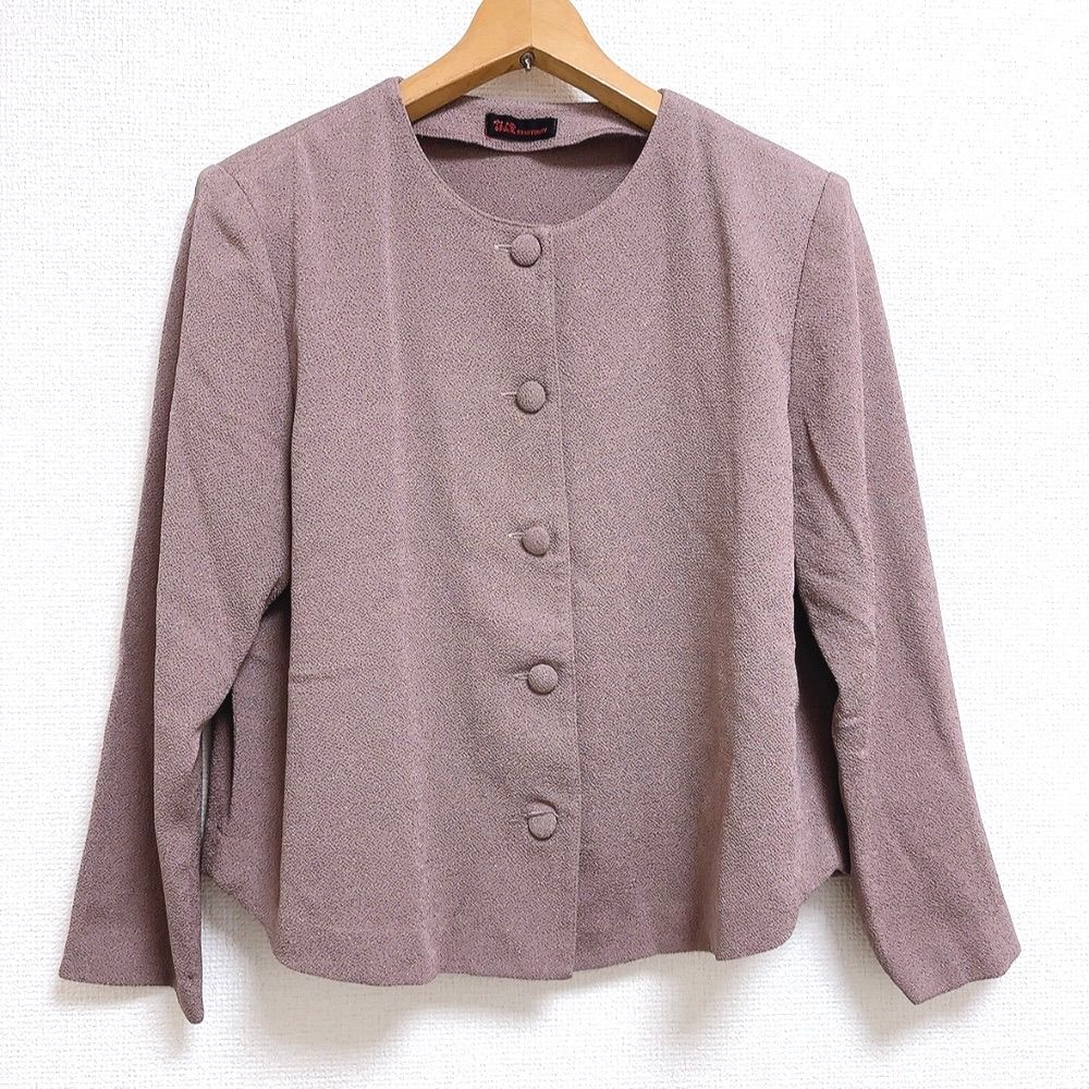 詩仙堂 by HITOSHI シセンドウ ジャケット ノーカラー 長袖 ベージュ系