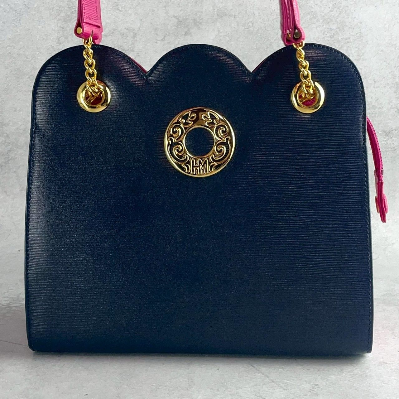 美品✨HANAE MORI ハナエモリ 森英恵 フォーマルハンドバッグ サークル