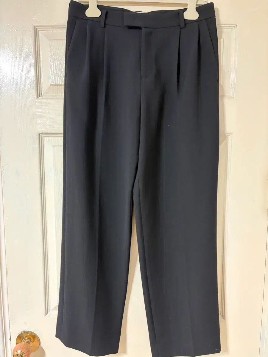 S 22 FW レクト ジーン ウール タック ワイド スラックス