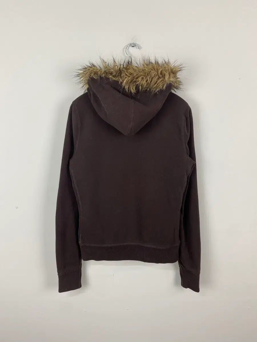 Abercrombie アバクロンビー ブラウン ウルフファー ジップアップパーカー M