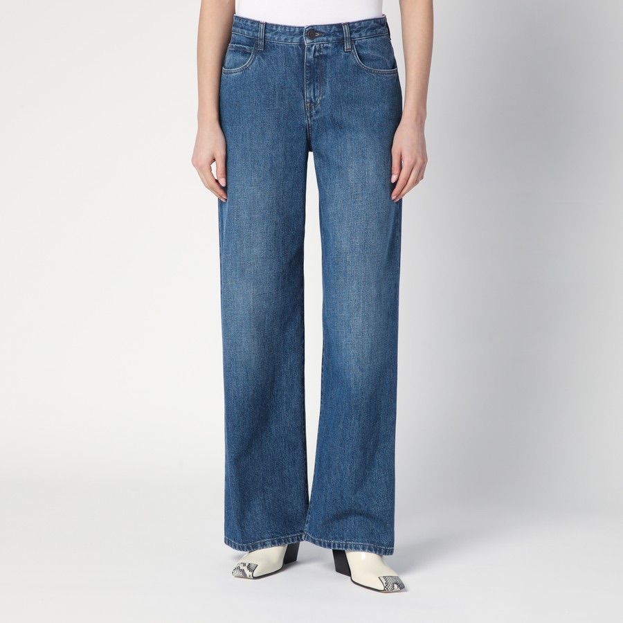 The Row エグリッタ ワイドレッグジーンズ ウォッシュドブル 一