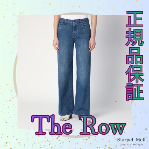 The Row エグリッタ ワイドレッグジーンズ ウォッシュドブル 一