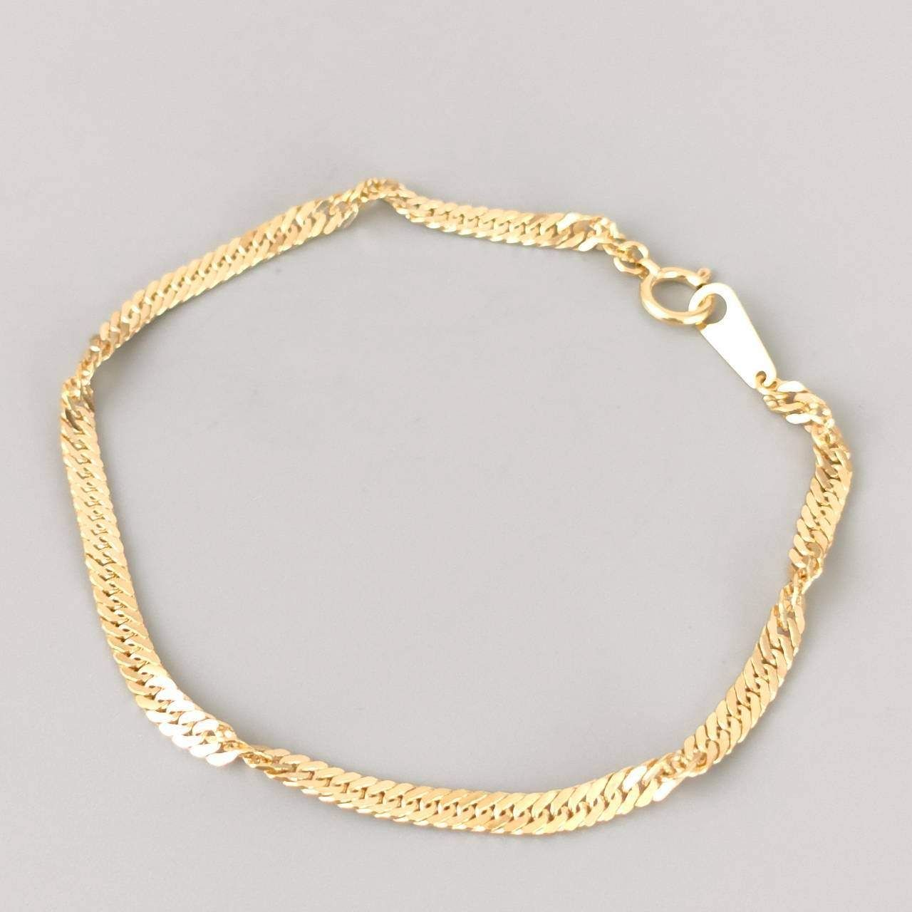 18金 K 18 男女兼用 ジュエリーマキ スクリューブレス 3 53ｇ 18㎝ E 004