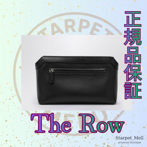 The Row ブラックレザークラッチバッグ