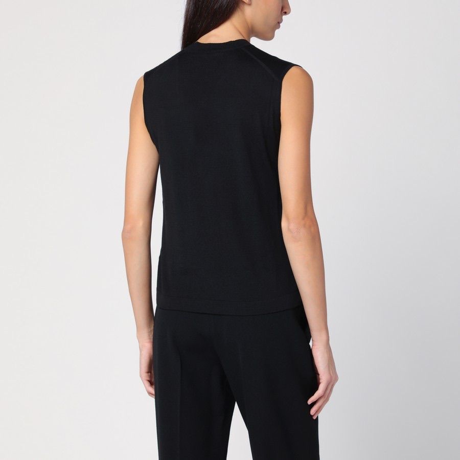 Row 黒のウールベストカーディガン