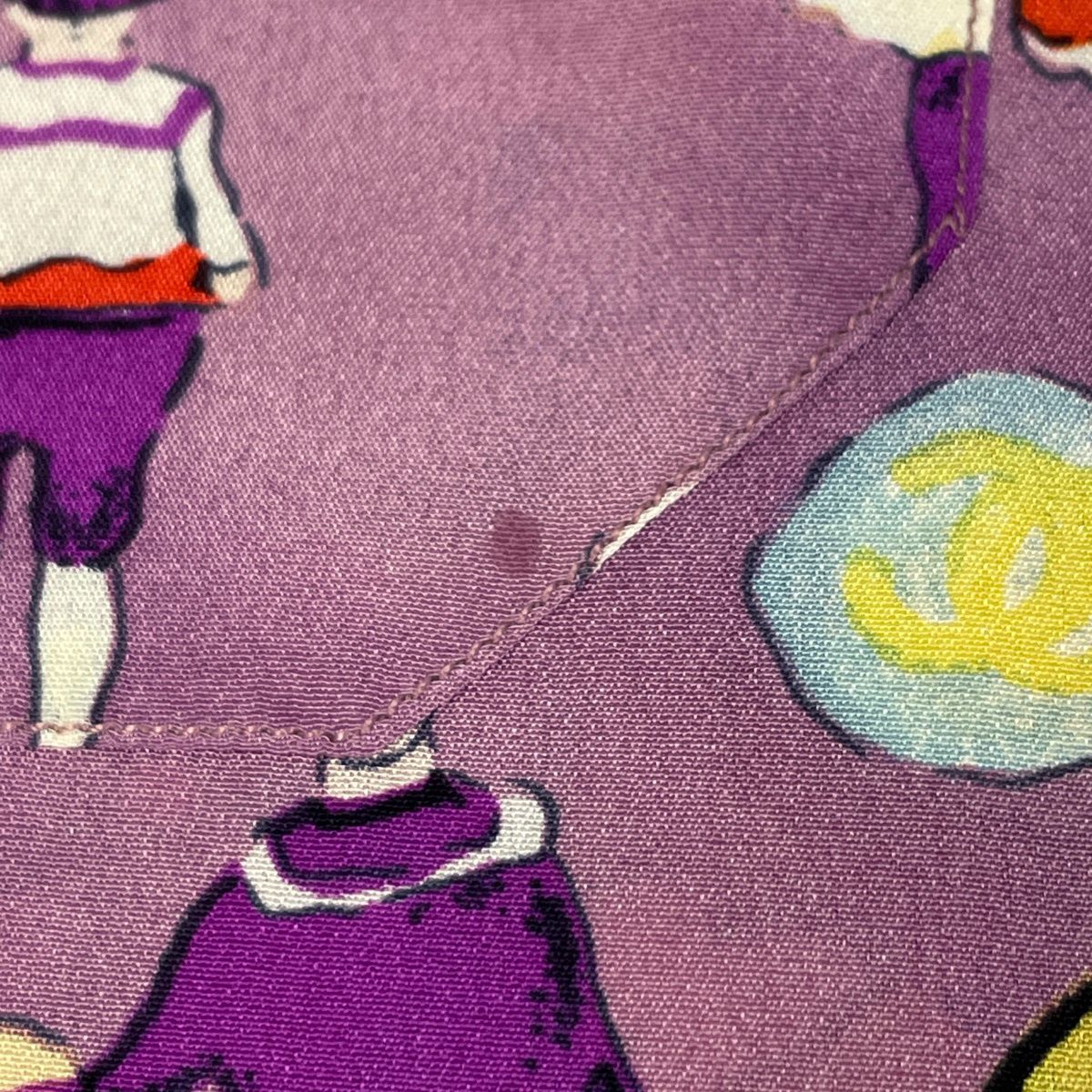 シャネル CHANEL ココマーク プリント 長袖シャツ 01P ブラウス ジップ