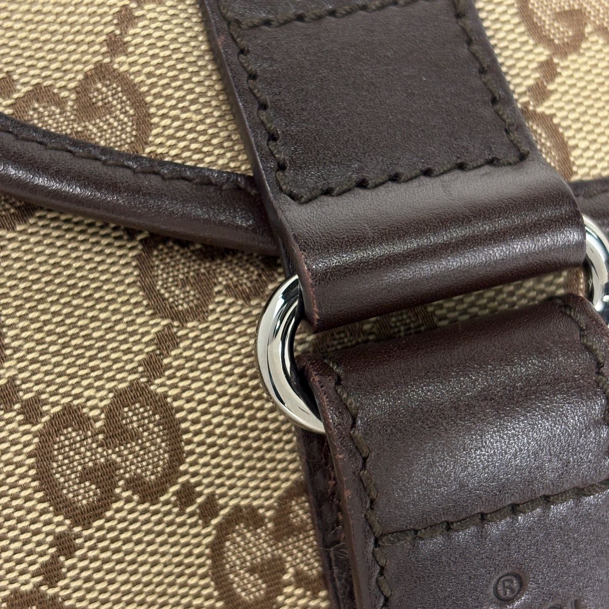 GUCCI グッチ GGキャンバス ボディバッグ ウエストポーチ 145851 GUCCI グッチ GG柄キャンバス ロゴ ウエストバッグ ボディバッグ