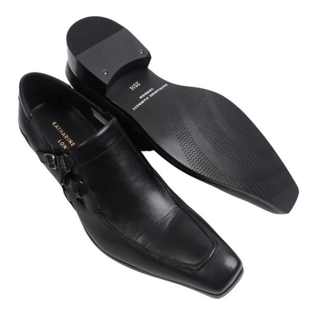 新品 KATHARINE HAMNETT LONDON キャサリンハムネット ロンドン 本革 