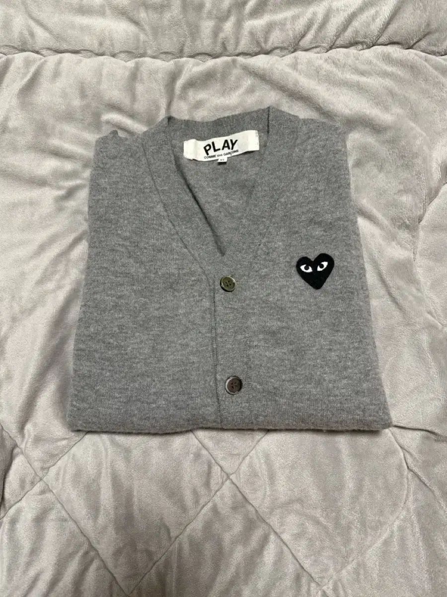 コム デ ギャルソン グレー カーディガン xl