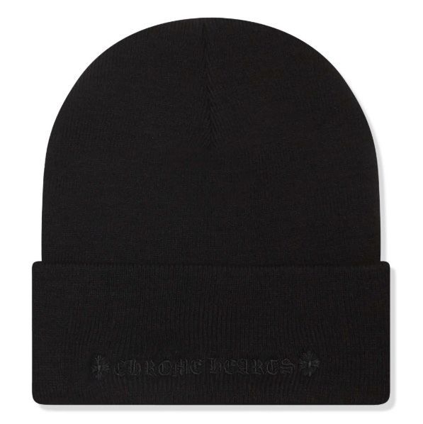 【新品未使用品】インボイス原本あり　国内正規品　クロムハーツブラックニット帽 正規品】【インボイスコピーあり】CHROME HEARTS (クロムハーツ) 新作