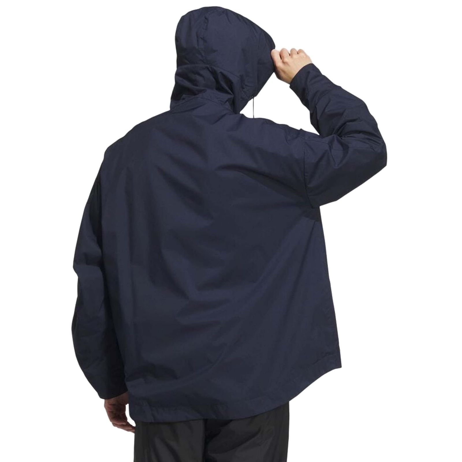 アディダス ジャケット マストハブ スモールロゴ ルーズフィット フリース裏地付きウーブンフード付きジャケット KWX 70 メンズ レジェンドインク JG 8510 J L Free Size