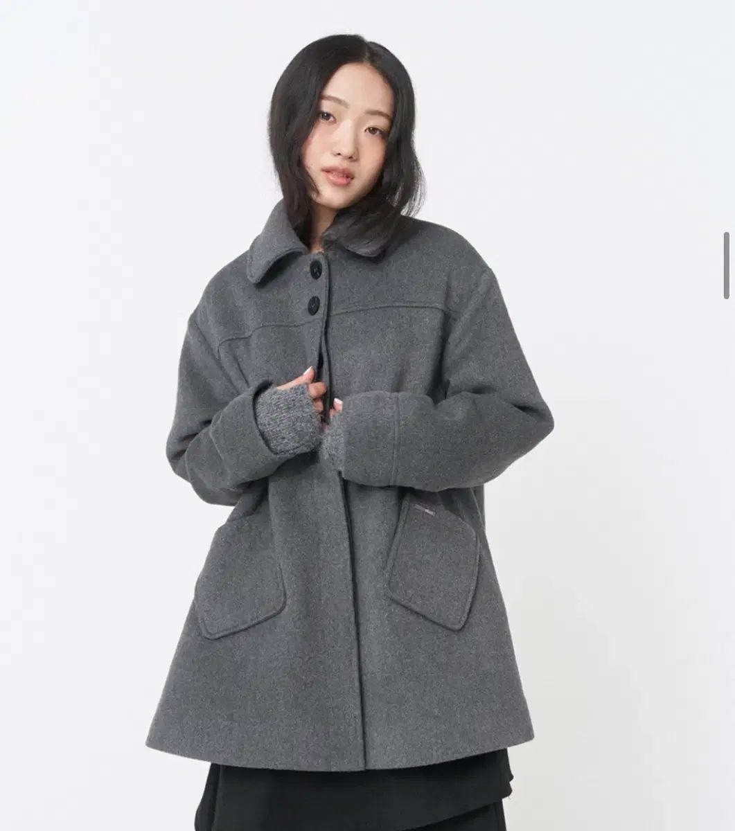 ミセキーソウル Slate half coat GREY