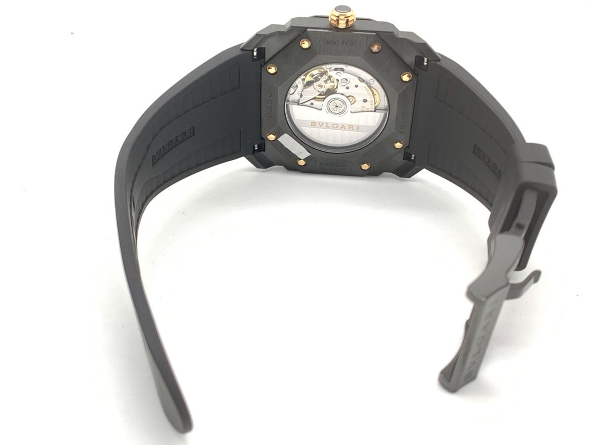 ブルガリ オクト ウルトラネロ ブラック BGO 41 S ステンレススティール