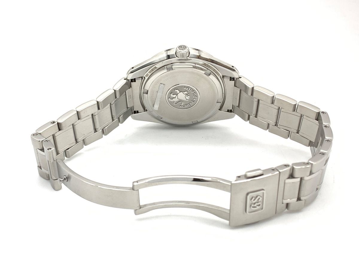 グランドセイコー クォーツ ブラック SBGP 003 9 F 85-0 AD 0 ステンレススティール