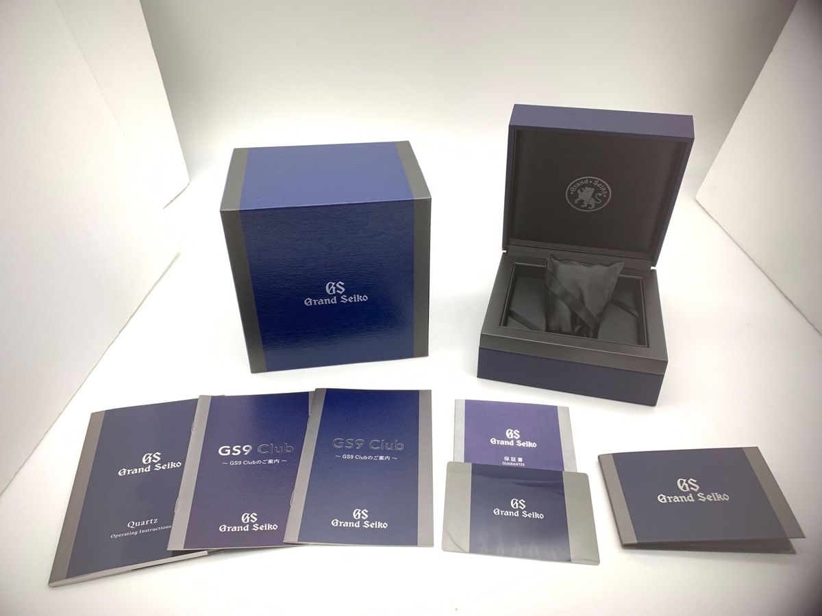 グランドセイコー クォーツ ブルー SBGN 009 9 F 86-0 AD 0 クォーツ50周年記念モデル ステンレススティール チェックシャツ 腕時計(クォーツ) 