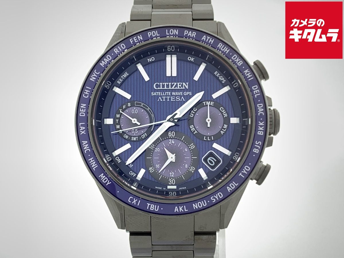 シチズン アテッサ アクトライン ブルー CC 4059-64 L F 950-0029 S 09 スーパーチタニウム ブラックチタンシリーズ