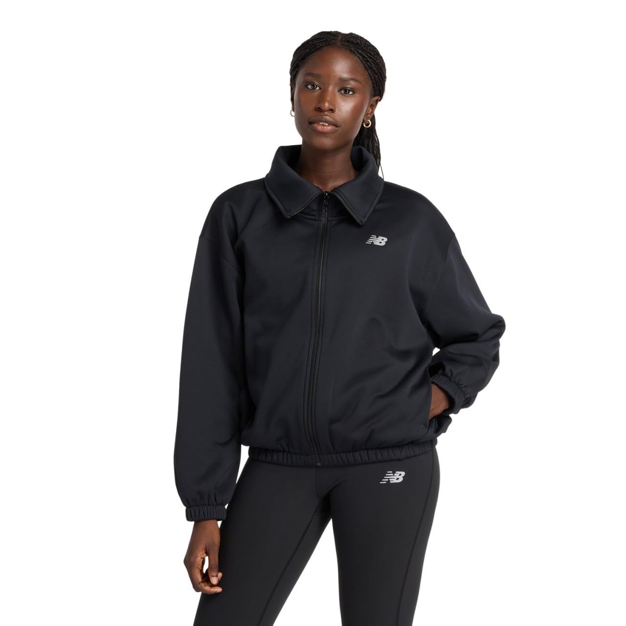 ニュー ンス レディース Seasonal ポリフリースフルジップジャケット WJ 43104 BK ブラック M