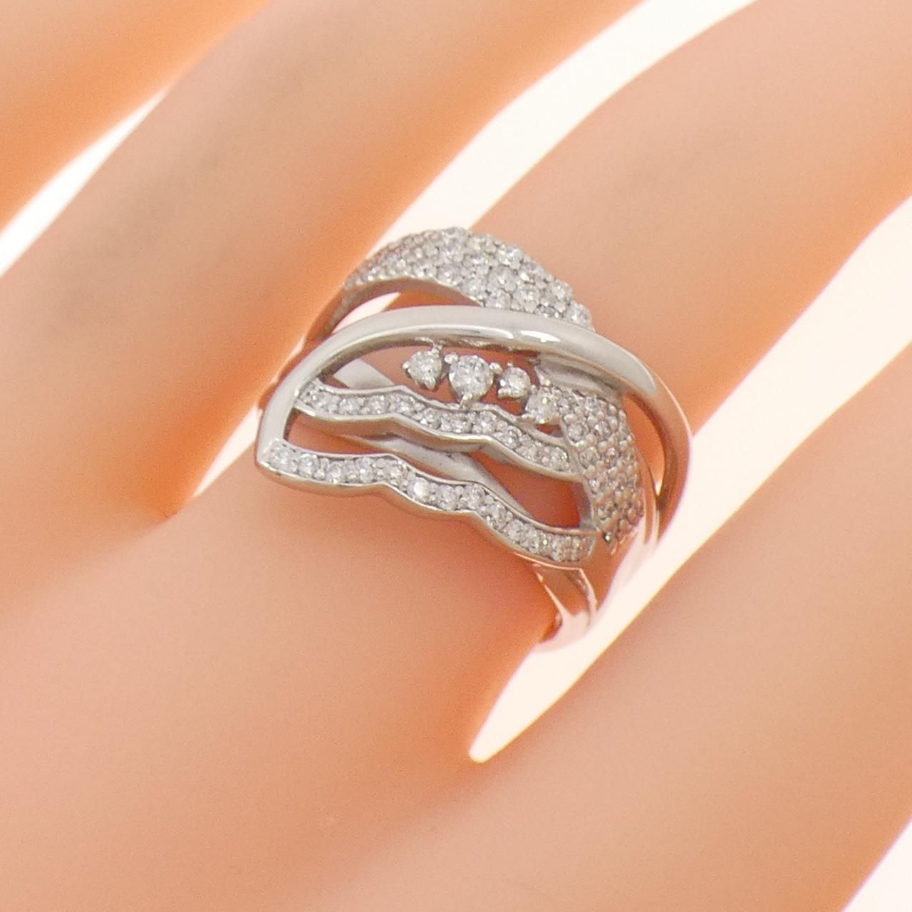  PT 900 ダイヤモンド リング 0.57 CT リング 指輪 アクセサリー