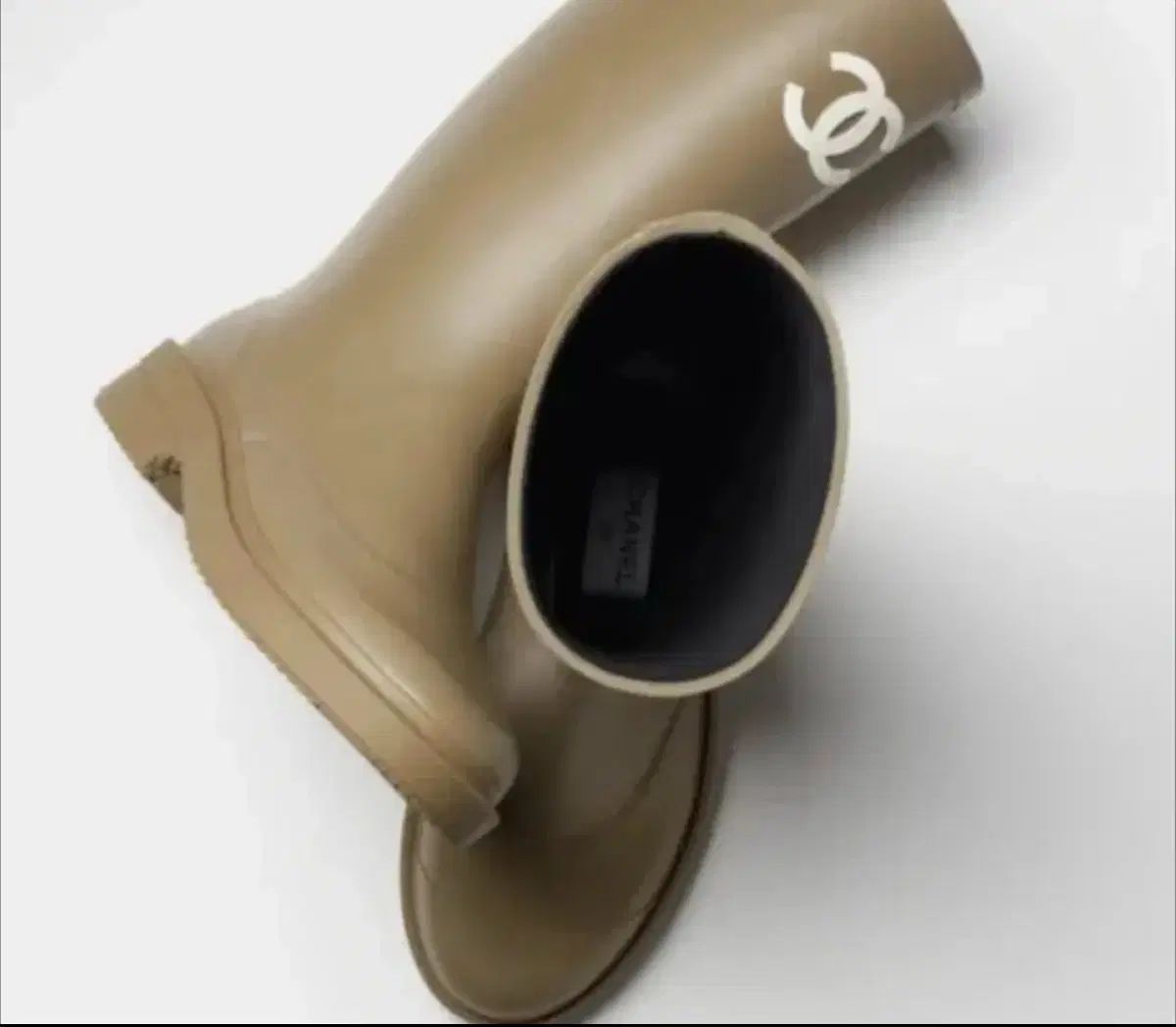 シャネル レインブーツ DARKベージュ 38