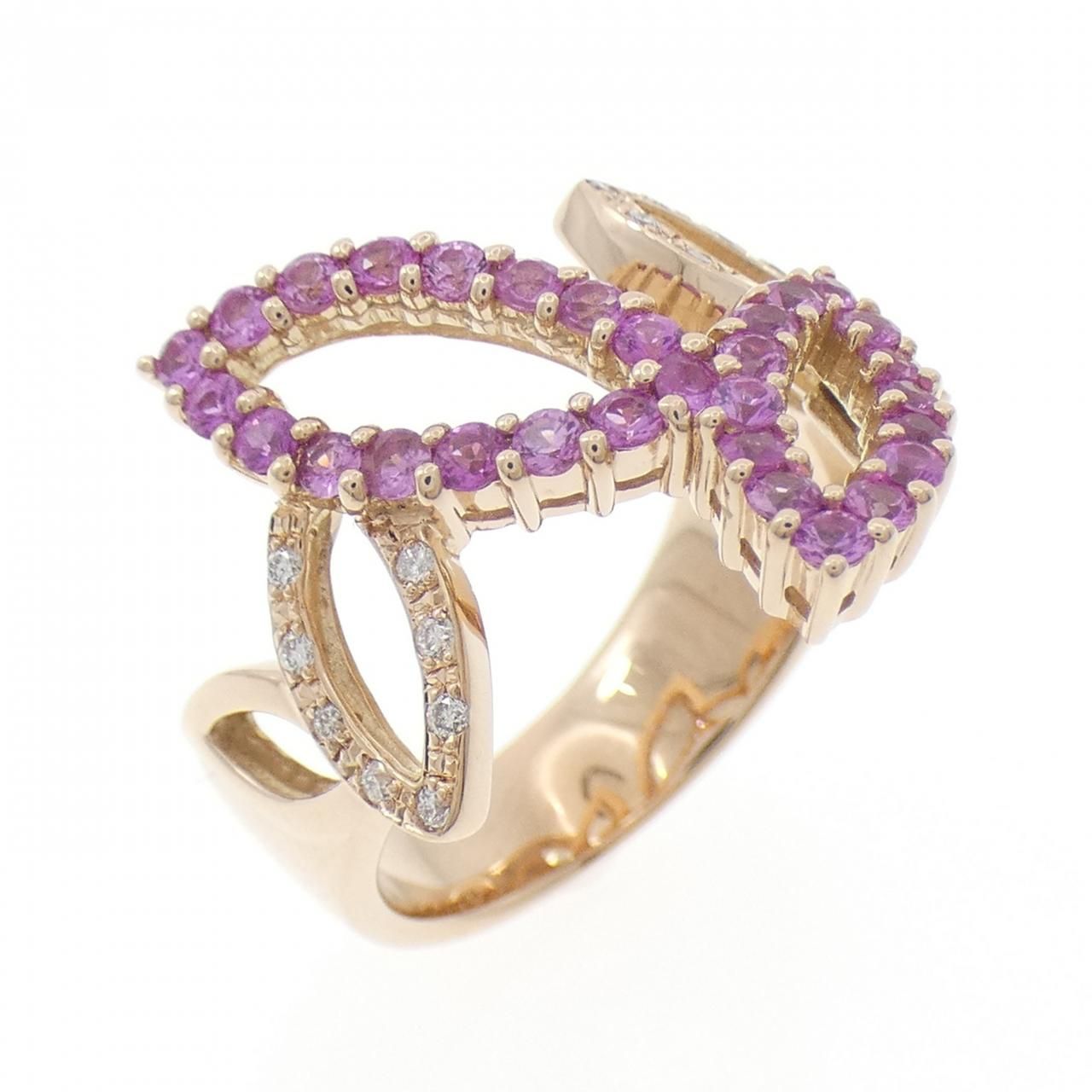 K 18 PG サファイヤ リング 0 85 CT