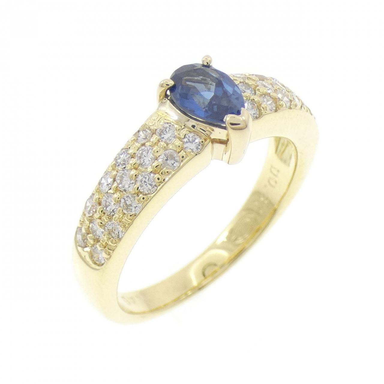 K 18 YG サファイヤ リング 0 46 CT