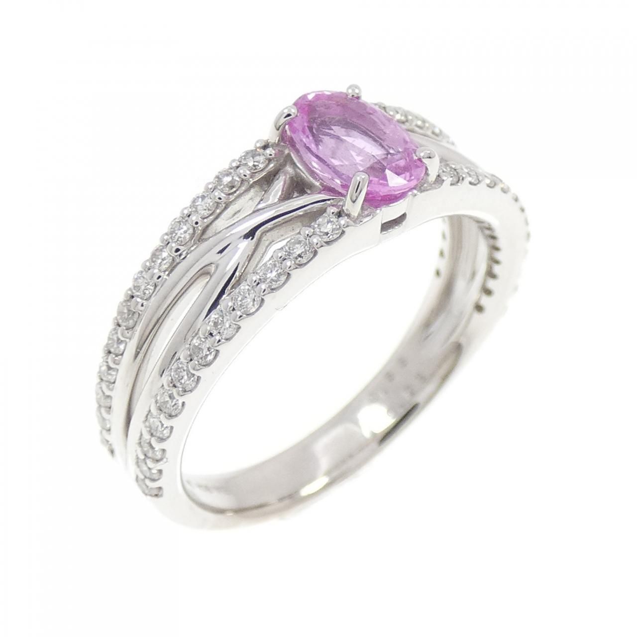 K 18 WG サファイヤ リング 0 53 CT