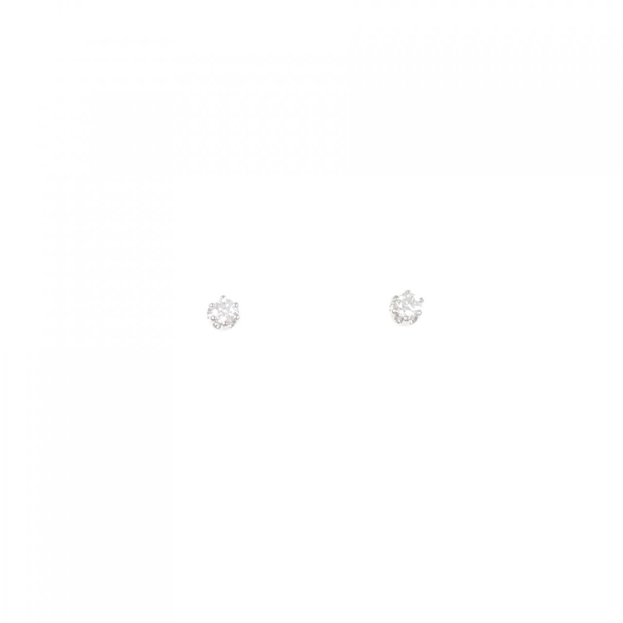 PT 900 ソリティア ダイヤモンド ピアス 0.08 CT