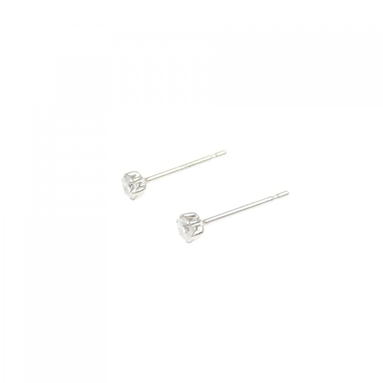 PT 900 ソリティア ダイヤモンド ピアス 0.12 CT