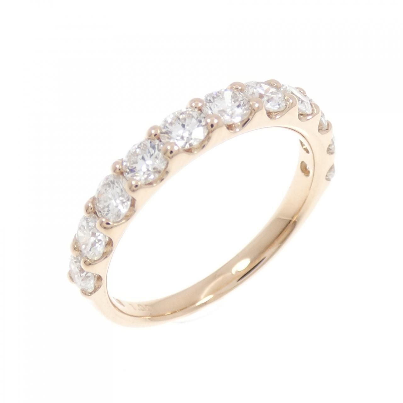 K 18 PG ハーフエタニティ ダイヤモンド リング 1.00 CT