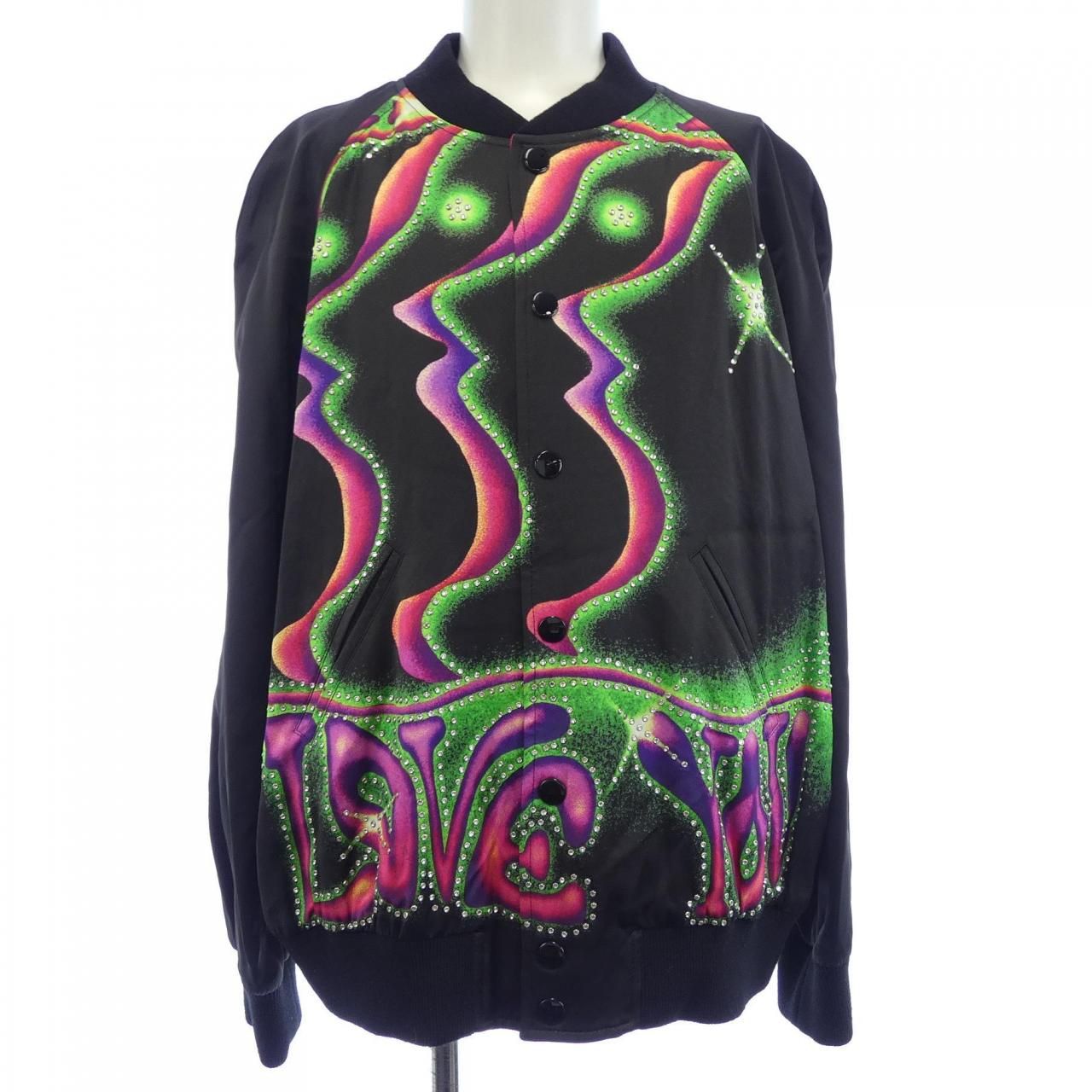 セリーヌ CELINE サテンアーティストプリントテディブルゾン ブルゾン