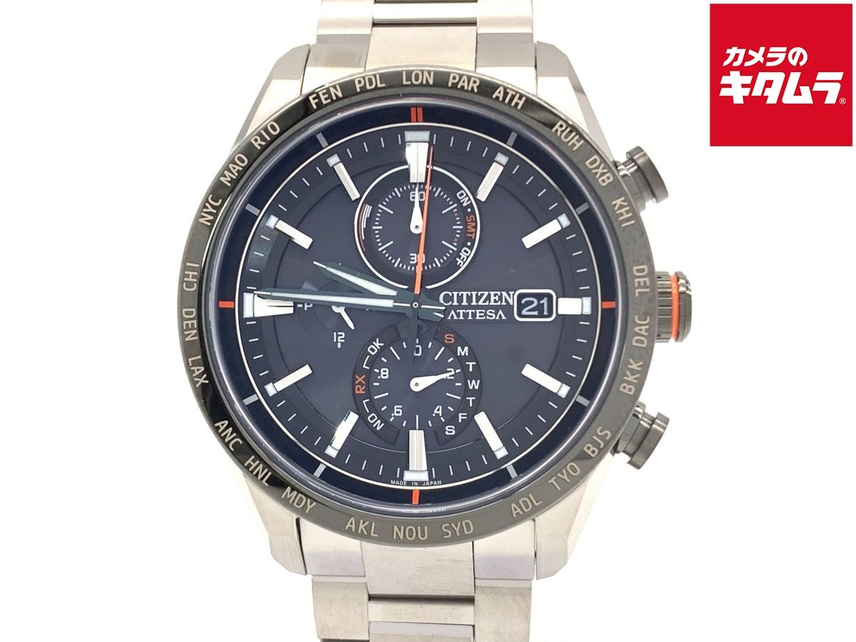 シチズン アテッサ アクトライン ブラック AT 8189-61 E H 800-A 1 CN 206 スーパーチタニウム