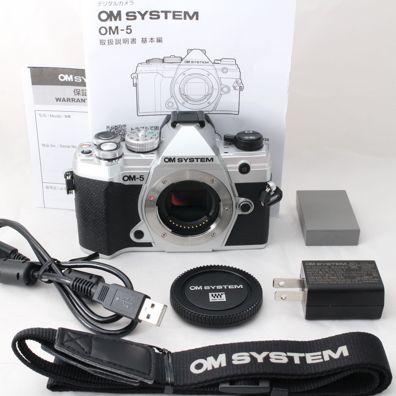 級 ショット数6105 OM SYSTEM 5 ボディ シルバー オリンパス OLYMPUS 4482